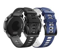 TPUOTI Para Garmin Vivoactive 3 Band/Galaxy Watch 3 41mm 20mm Correa de repuesto de silicona para Galaxy Watch 4 40mm 44mm/Active 2/Forerunner 645 Watch Band(Blue-white black-gray)