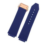 TPUOTI Para Hublot BIG BANG Correa de goma de silicona negra azul blanca con hebilla de mariposa para hombre, accesorios de 26 x 19 mm, 25.19mm, Agate