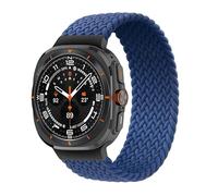 TPUOTI Para Samsung Galaxy watch Ultra Correa 47mm Accesorios Deporte Nylon trenzado solo loop correa pulsera Galaxy watch 7 Ultra band(Atlantic Blue,S)