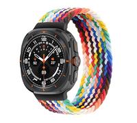 TPUOTI Para Samsung Galaxy watch Ultra Correa 47mm Accesorios Deporte Nylon trenzado solo loop correa pulsera Galaxy watch 7 Ultra band(Pride Edition,M)