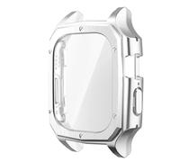 TPUOTI Película templada de cubierta de PC para Apple Watch Ultra 1 2, carcasa de 49mm, Protector de carcasa de marco de parachoques para IWatch Series 8 Ultra 49mm(Silver)