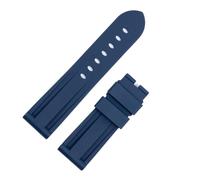 TPUOTI Reemplazo de correa de reloj de goma de 22/24 mm para correa de silicona impermeable de la serie Panerai(Dark Blue,20mm)