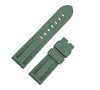 TPUOTI Reemplazo de correa de reloj de goma de 22/24 mm para correa de silicona impermeable de la serie Panerai(Green,22mm)
