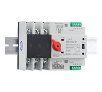 TPUOTI YCQ4-100E/3P 63A 100A Interruptor de transferencia automática de doble potencia 220V CA 8kA carril DIN ATS Interruptores alimentación ininterrumpida (Color: 3P, tamaño: 100A)