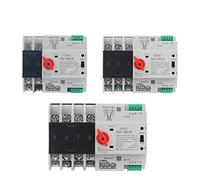 TPUOTI YCQ4-100E Series 2P 3P 4P Din Rail ATS Interruptor de transferencia automática de doble potencia Interruptores selectores eléctricos Potencia ininterrumpida (Color: 4P, Tamaño: 63A)