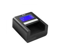 Mustek Detector de billetes falsos D9 Motorizado Multidivisa IR UV LCD Batería Recargable Negro