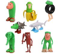 TPVUPC 8 Piezas Tung Tung Tung Sahur Figure Toy, Tralalero Tralala Figura, Italian Brainrot Figures, Brainrot Animales Figura Desk Decorations Gifts Apto para niños a Partir de 6 años e Adulto