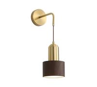 TPWEWRX Aplique moderno nórdico Lámparas de pared para mesita de noche con cuerpo de lámpara de cobre para salón Lámpara de pared para pasillo dormitorio Accesorios de iluminación (A)