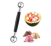 TPZORJX 1 cuchara de doble cara de acero inoxidable para helados, cortador de melón, bolas pequeñas, melón, melón, melón, melón, cuchara de melón, cortador de bolas para verduras y frutas