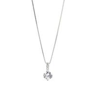 TPZORJX 1 pcs Mujeres 925 Collar Colgante de Plata de Ley 8mm Cubic Zirconia Collar Colgante Cadena de Gargantilla,Con caja de regalo