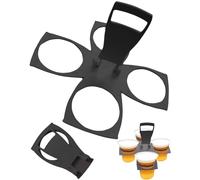TPZORJX 1 pcs Support de transport pliable pour tasse, para café, bebidas, pintas, cervezas, tamaño de bolsillo resistente, reutilizable, fácil y seguro para bebidas calientes, posición de 3 o 4 tazas