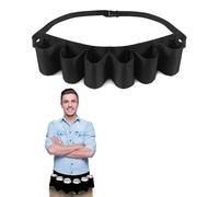 TPZORJX 1 Piece Beer Belt, 6 Beer Bottle or Can Racks, Portable Belt, Adjustable Beer Rack Wine Belt for Camping, Festivals, Bachelor Parties, Men's Mardi Gras Party (Black)