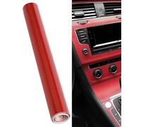 TPZORJX 1 rollo de lámina de carbono 7D, lámina para automóviles 150 x 30 cm, lámina autoadhesiva de vinilo para automóviles, lámina protectora de carbono para automóviles, lámina de fibra，Rouge