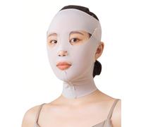 TPZORJX 1 x Mascarilla Facial, Mascarilla Facial en V, Mascarilla para Dormir, para la papada y la flacidez de la piel facial (cara completa descubierta)