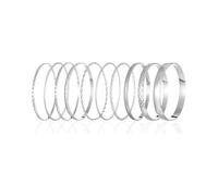 TPZORJX 10pcs Pulseras de Oro plata para mujer, Acero Inoxidable, juego de pulseras indias, bohemias, vintage, ajustables, apilables, joyería de brazo para mujer, fiesta de boda