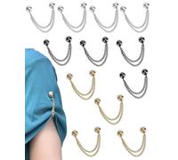 TPZORJX 12PCS magnéticas multifuncionales para ropa, fuertes imanes de hijab con cadena,botones magneticos para ropa,broches de iman, broche magnético sin aguja para cárdigan, puños