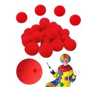 TPZORJX 16 Piezas Narices de Payaso,Rojo Nariz de Esponja Payaso,Espuma Clown Nose,Nariz de Espuma de Circo,Nariz de Juego de Rol,Rojo Nariz de Payaso,para Traje de Fiesta de Disfrazar