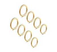 TPZORJX 2-8 Unids 6-12mm Acero Inoxidable 16g 18g Pendientes de aro de cartílago para Hombres Mujeres Anillo de Nariz Helix Septum Couch Daith Lip Tragus Piercing Set de Joyas - Oro