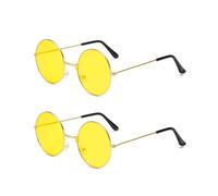 TPZORJX 2 gafas de sol polarizadas redondas pequeñas retro profesionales, unisex, prácticas para todas las ocasiones