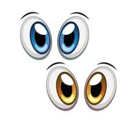 TPZORJX 2 pares Pegatina de par de ojos para robot aspirador cortacésped de coche o aspiradora, autoadhesiva, artículo divertido, decorativo, divertido, resistente a la intemperie, Azul y naranja