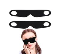 TPZORJX 2 Piezas Zero Stress Sleeping Eye Mask, Ligero y Transpirable Blackout Eye Mask, Oreja Elástica Colgante Eye Mask, Correas elásticas para todas las posiciones de dormir,suave y cómodo (Negro)