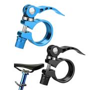 TPZORJX 2PCS Clip de Silla de Montar, Abrazadera Sillin Bicicleta de Aluminio, Fijación Segura, la Liberación Rápida de Silla de Montar Es la Opción Ideal para Bicicletas de Montaña (31.8MM)
