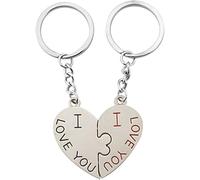 TPZORJX 2pcs pareja llavero de amor, colgante de llave de pareja, llavero de amor, regalo creativo divertido, regalo para amante, esposa, novia