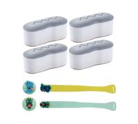 TPZORJX 4 pcs tope para asiento de inodoro,Con 2 tiradores,tope de repuesto para asientos de inodoro, tapa de inodoro, tope universal de repuesto con adhesivo fuerte para familias,hoteles,inodoros