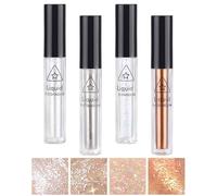 TPZORJX 4 piezas sombra ojos- kit maquillaje de ojos brillante y altamente pigmentado, sombra ojos líquida impermeable para maquillaje diario fiesta bodas
