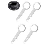 TPZORJX 4Pcs Herramientas Extraccion Radio Coche,Llaves Extracción de Radio,Aceros Inoxidables Llave Desbloqueo Radio Coche Compatible con la Mayoría de Las Radios de Coche