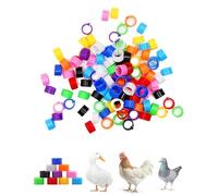 TPZORJX 50pcs Anillo de Identificación, 8mm Anillos para Pollos Banda para Palomas, Anillos de Pierna de Ave Anillas para Aves para Paloma Pollo Bantam Dove Aves Pequeñas (Color Mezclado)