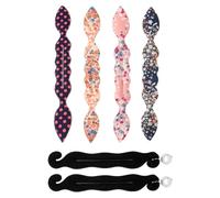 TPZORJX 6 Pezzi Chignon per Ciambella Hair Bun Maker Accessori per Capelli Riutilizzabile Spugna Schiuma Hair Styling Tools Francese Twist Bigodino Strumento Clip Panino Abile per Donna,2 modelos