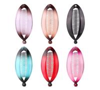 TPZORJX 6 Piezas Pinzas de Plátano Pinza de Pelo de Plátano - Pinza de Pelo de Mujer Pinza de Peine de Plátano para Deportes/Vida Diaria/Trabajo, Peine de Plátano Soporte de Cola de Plátano