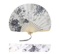 TPZORJX Abanico plegable de estilo clásico, abanico plegable de mano de satén de Tai Chi, abanico de mano de madera, abanico decorativo de boda, abanico de vacaciones, abanico de rendimiento