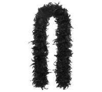 TPZORJX Boa Plumas,Plumas de Pavo,Boa Plumas Negro Fuerte,Boas para disfraces,2 metros,Plumas Boa para Fiestas,Hen Dos,Disfraces Despedida Soltero,Accesorios Concierto,LGBT,carnaval,Envasado al vacío