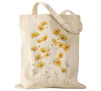 TPZORJX Bolsa Tela Tote Bag margarita, Bolsos Bandolera Mujer de Algodón Natural Reutilizables, Bolsas de Tela Bonitas, para Damas Amigas Mamá Regalo Cumpleaños