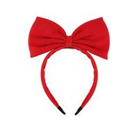 TPZORJX Diadema con lazos para Halloween, Navidad, fiesta, accesorios para el cabello, lentejuelas y orejas, diadema de plástico,diadema ancha,tocado para festivales,escuela,escenario,actuación-rojo