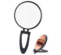 TPZORJX Espejo de aumento de doble cara 15X/1X,Espejo de mano, espejo de escritorio y espejo colgante,Espejo de viaje plegable y conveniente,Maquillaje preciso en cualquier momento en cualquier lugar
