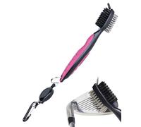 TPZORJX Golf Cepillo Limpiar Palos de Golf y Hoyuelos - golf accesorios,Cepillo de Dos Lados Nailon y Acero con Punta para Limpiar la Cara del Palo y los Hoyuelos - para Colgar Fácilmente de la Bolsa