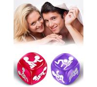 TPZORJX Juego de dados de 2 piezas, posiciones sexuales para parejas, dados eróticos, posiciones sexuales, libro de texto para parejas, juego de dados, juego de humor, pareja de juegos de fiesta