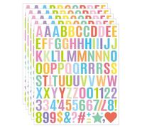 TPZORJX Pegatinas Letras Vistoso - 5PCS Letras adhesivas Pegatinas, pegatinas letras pequeñas para de Tarjetas de Felicitación para Tazas Scrapbooking Diario DIY Pegatinas