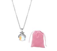 TPZORJX Regalo para mujer, collar de piedra de luna, para mujer, ideal original para cumpleaños, para hija, mamá, hermana, amiga, niña, adolescente, Piedra de la Luna，Con 1 bolsa de almacenamiento