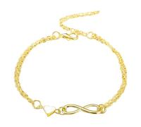 TQEBWUS 5 pulseras con colgante de corazón de amor, para mujeres y niñas, 45 cm, Siehe Beschreibung, Ver descripción, Ver descripción