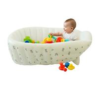 TQEBWUS Bañera de bebé - Ayuda de baño inflable para niños - Asiento de baño ajustable, asiento de ducha plegable para camping, viajes al aire libre