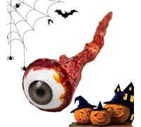 TQEBWUS Bolas oculares falsas de látex, 11 x 2,5 cm globos oculares aterradores realistas con sangrado, decoración de globos oculares de halloween, sangre espeluznante globos oculares arrancados
