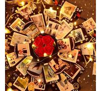 TQEBWUS Exp-losion Box Sorpr-esa Box Caja De Foto Hecha A Mano De Bricolaje Regalo De Álbum De Recortes De Memoria De Amor 6 Caras Álbum De Fotos Hecho A Mano Caja De Regalo Amor, Álbum De Fotos Único