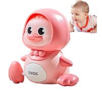 TQEBWUS Juguete de Pato Que Camina | Animales de Pato Que se balancean, se arrastran y despiertan eléctricamente,Juguete oscilante magnético, eléctrico para Gatear, Estatua de Animal para