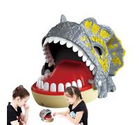 TQEBWUS Juguetes para morderse los dedos, juguetes para morder los dientes, Juguetes para morder dinosaurios, juego de dentista complicado, Juguete interactivo de dinosaurio para presionar dientes,