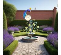 TQEBWUS Luces Solares Para Jardín Clavables,Luces Impermeables De Estaca Solar Para Senderos - Lámpara LED De Paisaje Con Termómetro Para Jardín Y Áreas Exteriores