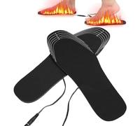 TQEBWUS Plantillas Calefactables Recargables - 2 Niveles Cortable USB Recargable Calentador,Calentadores para Pies - Para Botas De Invierno, Esquí, Senderismo, Caza, Deportes Y Clima